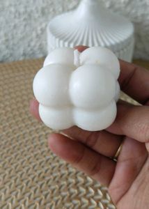 Small Bubble Candle 🤍