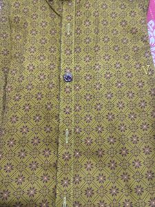 Mens Yellow Party Wear Shirt