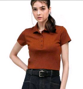 Cute Brown Crop Top