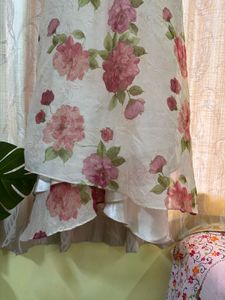 Floral Chiffon Overlay Dress