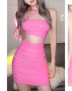 Barbie Front Cut Out Mini Dress