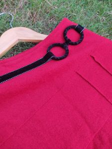 Red Woolen Skirt