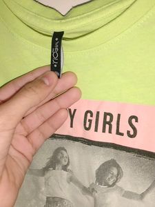 RIO Neon Yellow Tshirt for Girls/ Women