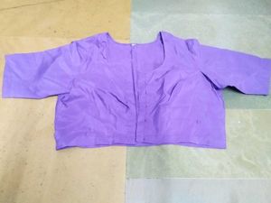 Purple Readymade Saree Blouse