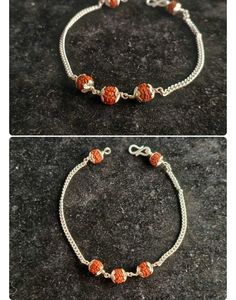 Real Silver Rakhi/Bracelet (RUD005) 2 Pcs