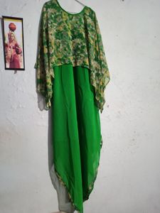 Women Green Flaired Kurti