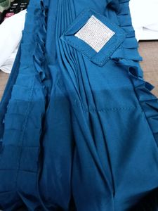 Blue Embellished  One Min Saree