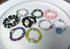 Beaded Rings - Assorted Styles 5 Pcs