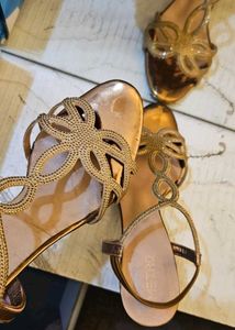 Metro Rhinestone Golden Heels
