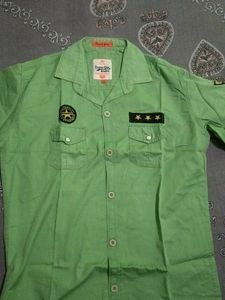 Green Military Style Shirt