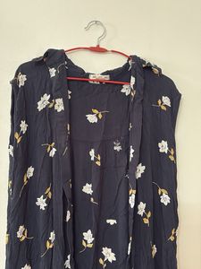 Floral Print Black Dress