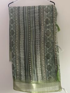 New Saree With Attached Blouse Piece