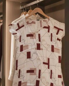 Geometric Print Top