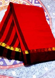 Elegant Red Saree 3