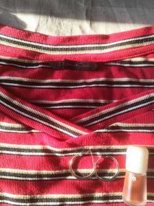 Striped Red Crop Top