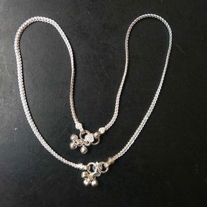 Pure Silver Chain Anklets पायल 1जोडि  For Women