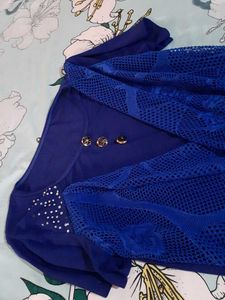 Blue Beaded Top