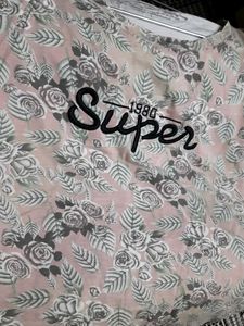 Vintage Floral Print Tshirt Top