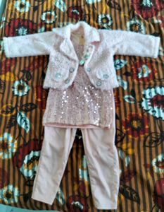 Stylish Baby Girl Party Dress Set (3-Piece)