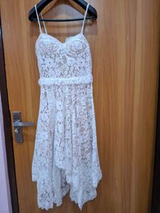 Elegant White Lace Dress
