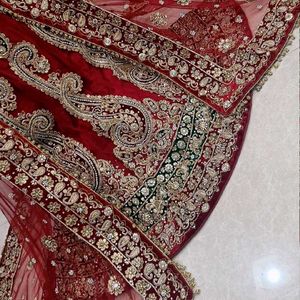 Bridal Lehenga Choli - Red &amp; Gold