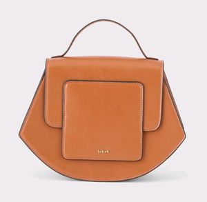 Iykyk Tan Solid Structured Multi Handle Sling Bag