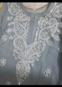 Long Kurtis With Mirror Work