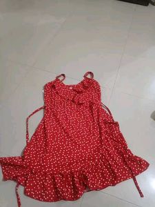 Fabrange heart print mini cami dress