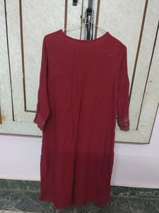 Maroon Ethnic Kurta