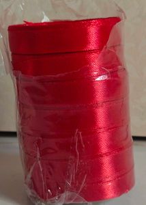 Red Satin Ribbon Rolls