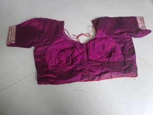 Purple Embroidered Saree