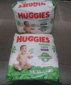 4 Packs Of Huggies Nature Diapers + 3 Pants Free