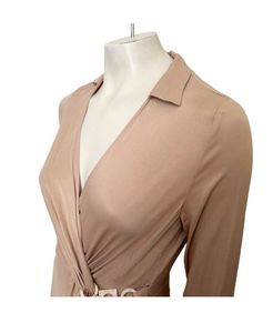 Zara Beige Satin Dress