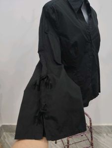 MNG Black Button Down Shirt