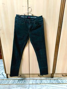 Red Tape Heavily Washed Black Jeans
