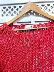 Cherry Breeze Open Knit Top C