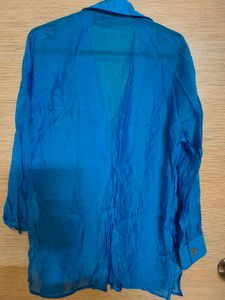 Zara Sheer Shirt With Belt