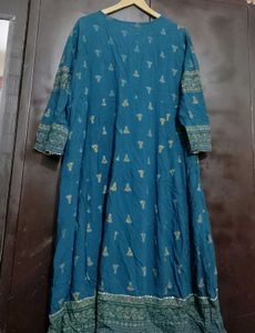 Sea🌊 Blue Anarkali Kurti For 44 Bust