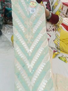 Elegant Embroidered Dress Material