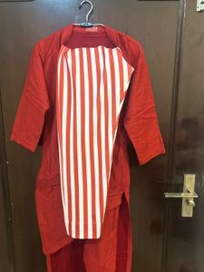 Red Stripped Co-ord Set