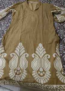 kurta khaki cotton