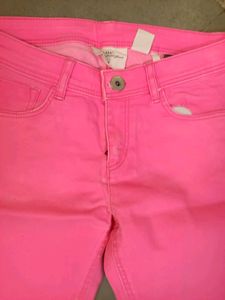 H&amp;M Neon Pink Jeans
