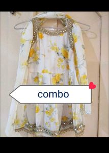 Floral Dress and Scarf Set