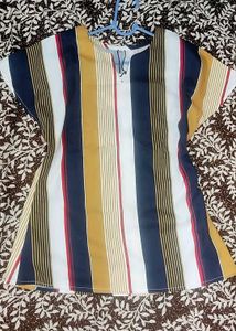 Striped V-Neck Casual Top❤️(New)