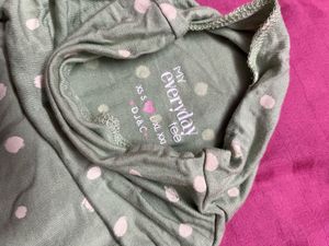 Green Polka Dots Turtle Neck Tee