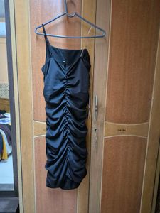 One Shoulder Black Bodycon Dress