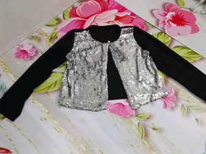 (599)Sequin Embellished Party Cardigan