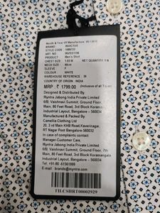 Invictus White Stylish Patterned Shirt