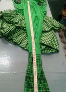Green Gingham Ruffle Dress