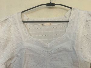 White Eyelet Crop Top